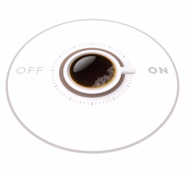 Vinyl Teppich Text koffein umschalten - TenStickers