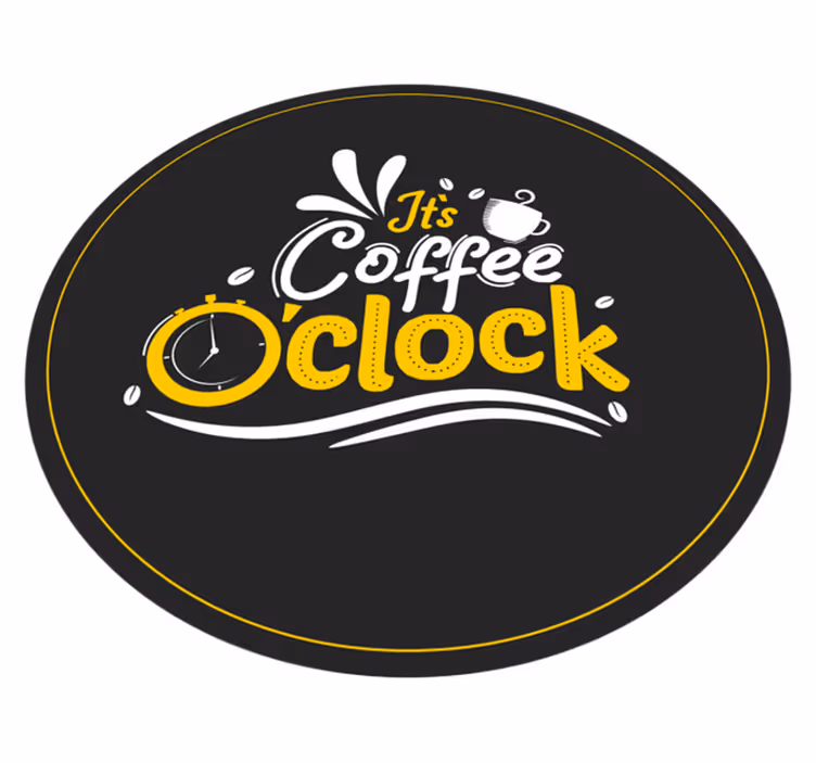 Vinyl Teppich Text kaffeezeit - TenStickers