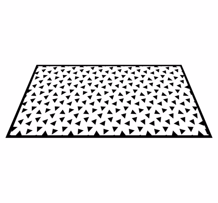 Vinylteppich geometrisch Schwarze und weiße dreiecke - TenStickers
