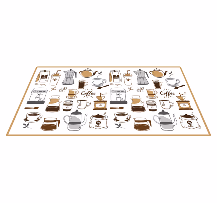 Vinyl Teppich Küche Kaffeeliebhaber - TenStickers