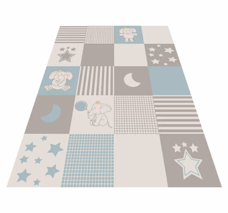 Vinyl Teppich Baby patchwork-kinderzimmer - TenStickers