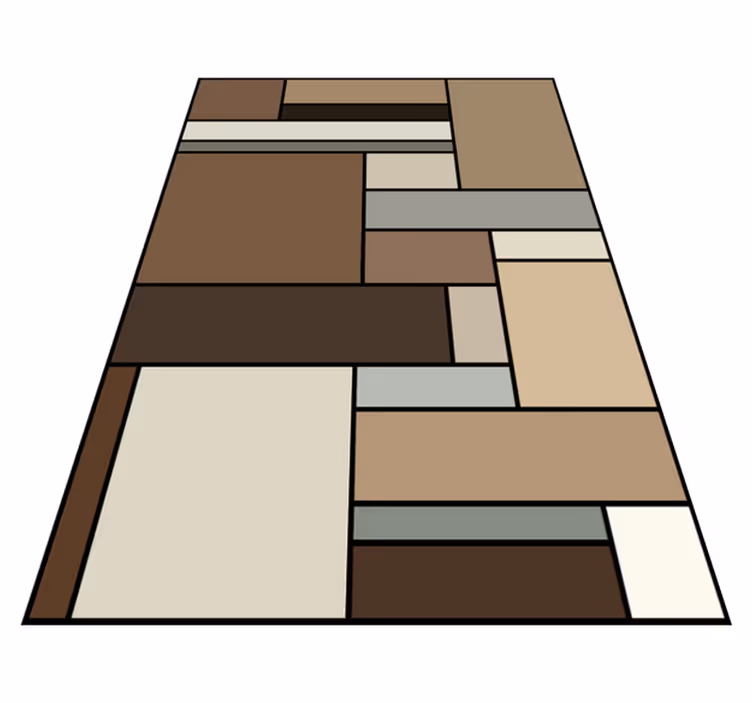 Vinyl Teppich modern zeitgenössische geometrische schichten - TenStickers