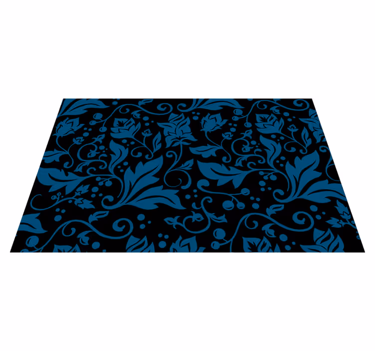 Vinylteppich minimalistisch Schwarz und blau vintage - TenStickers