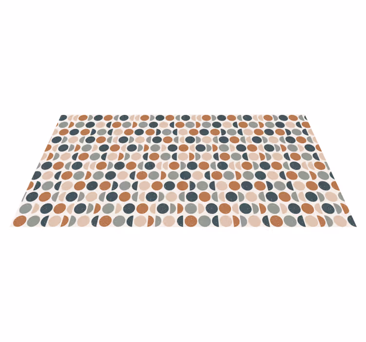Vinylteppich geometrisch Halbkreismuster - TenStickers