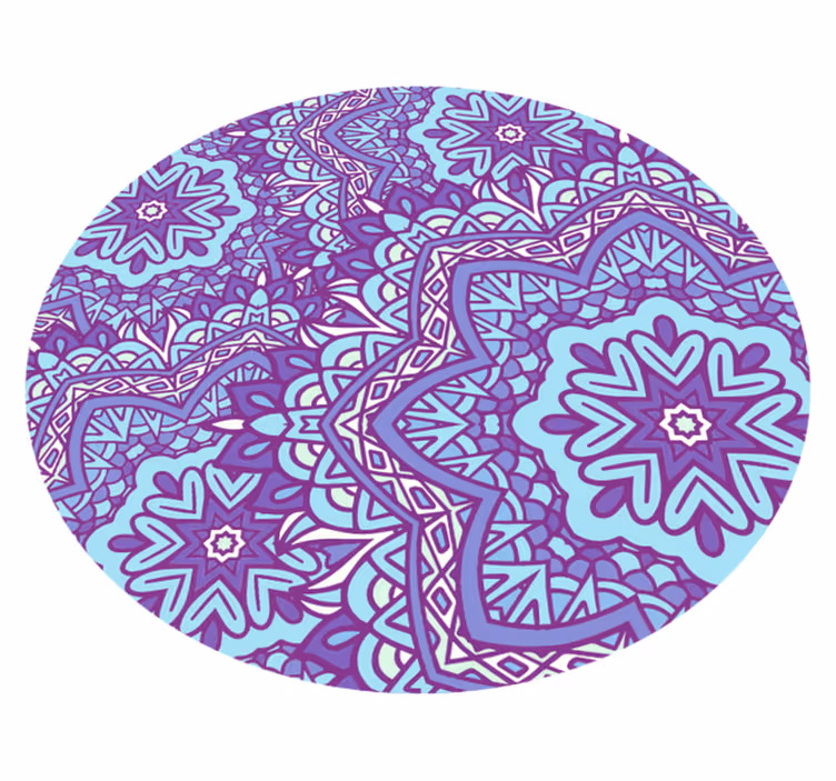 Vinyl teppich mandala in lebhaftem lila motiv - TenStickers