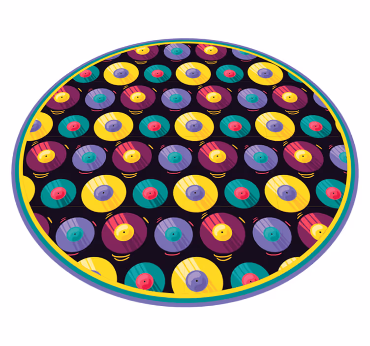 Vinyl Teppich Spiele retro-discs-komposition - TenStickers