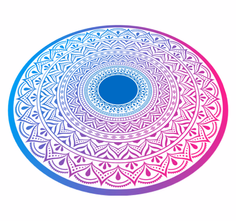 Vinyl Teppich Mandala mandala kreisförmige anordnung - TenStickers