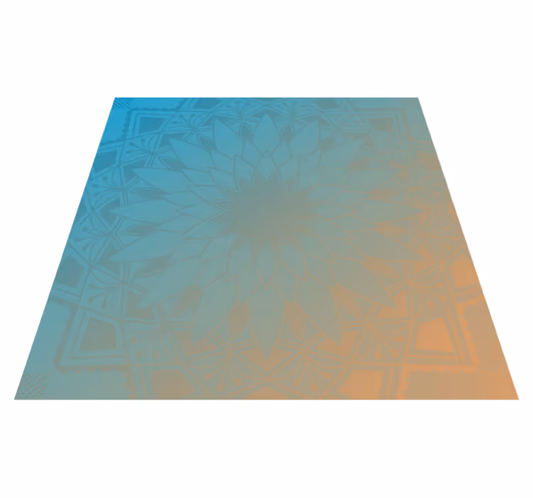 Vinyl Teppich Mandala mandala-farbverlauf - TenStickers