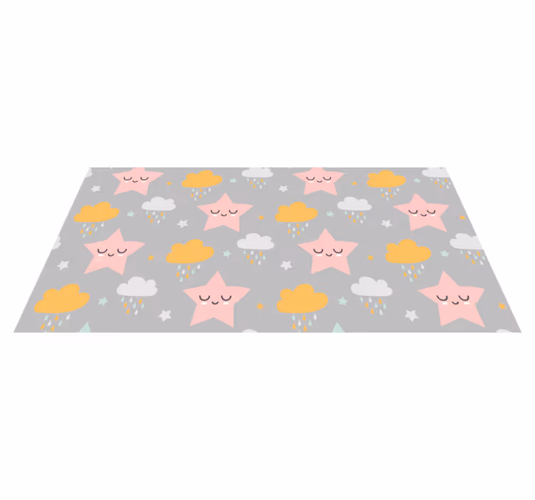 Vinylteppich kindlich Nordische wolken - TenStickers