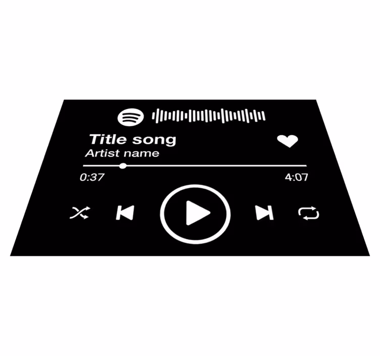 Vinylteppich mit Name Spotify-text - TenStickers