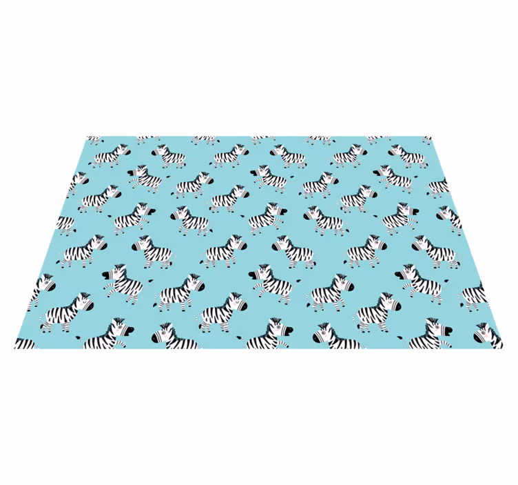 Vinyl Teppich Kinder cartoon-zebras - TenStickers