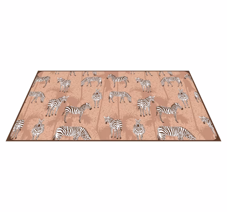 Vinyl Teppich Tiermuster zebraherdenmuster - TenStickers