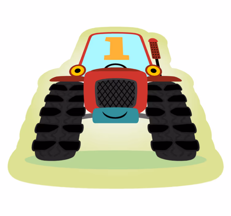 Vinylteppich kindlich Nr. 1 traktor kinder vinyl teppich - TenStickers