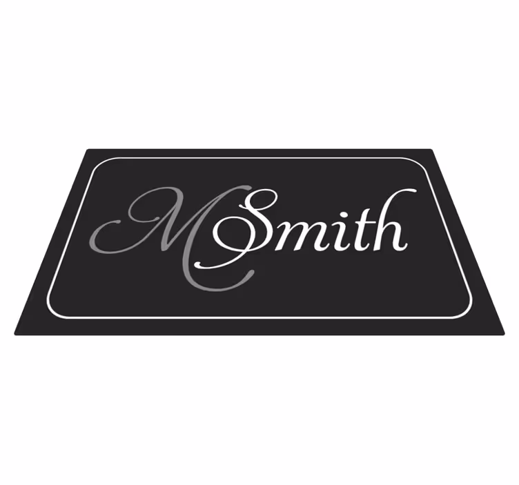Vinyl Teppich mit Namen anpassbares monogramm - TenStickers