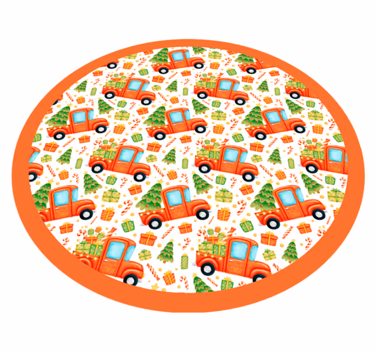 Vinyl Teppich kindlich spielerischer transportkreis - TenStickers