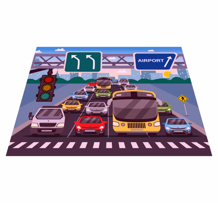 Vinyl Teppich Straßen verkehrsspielzeit - TenStickers