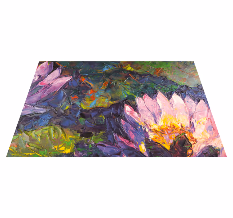 Vinylteppich Blumen Lotus rechteckige szenen - TenStickers