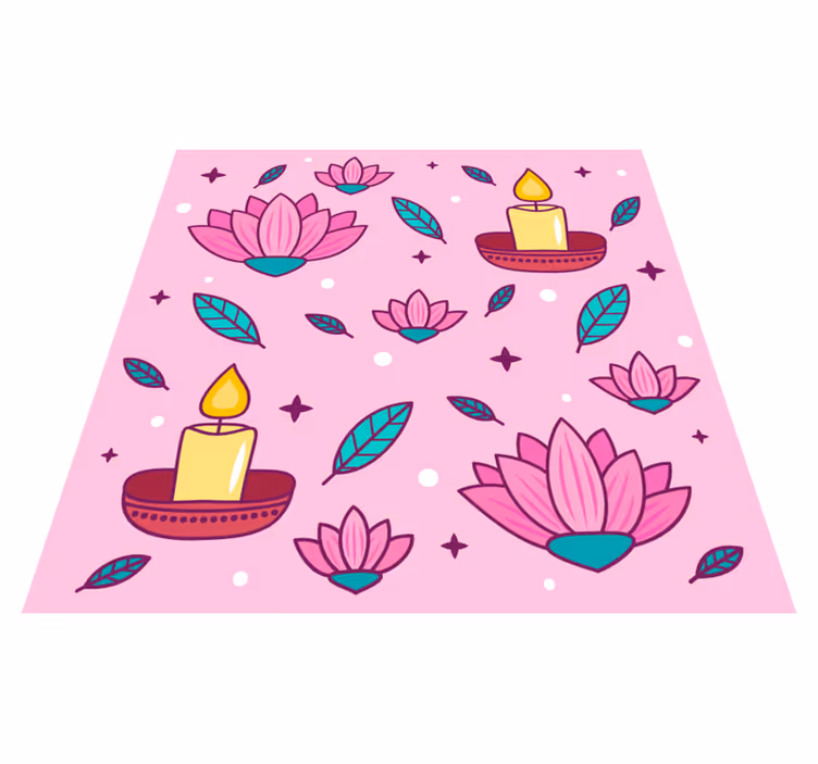 Vinyl Teppich Blumen lotusblüten-ambiente - TenStickers