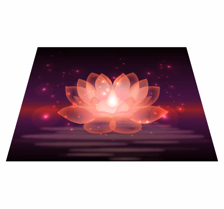 Vinylteppich Blumen Lotus funkeln - TenStickers