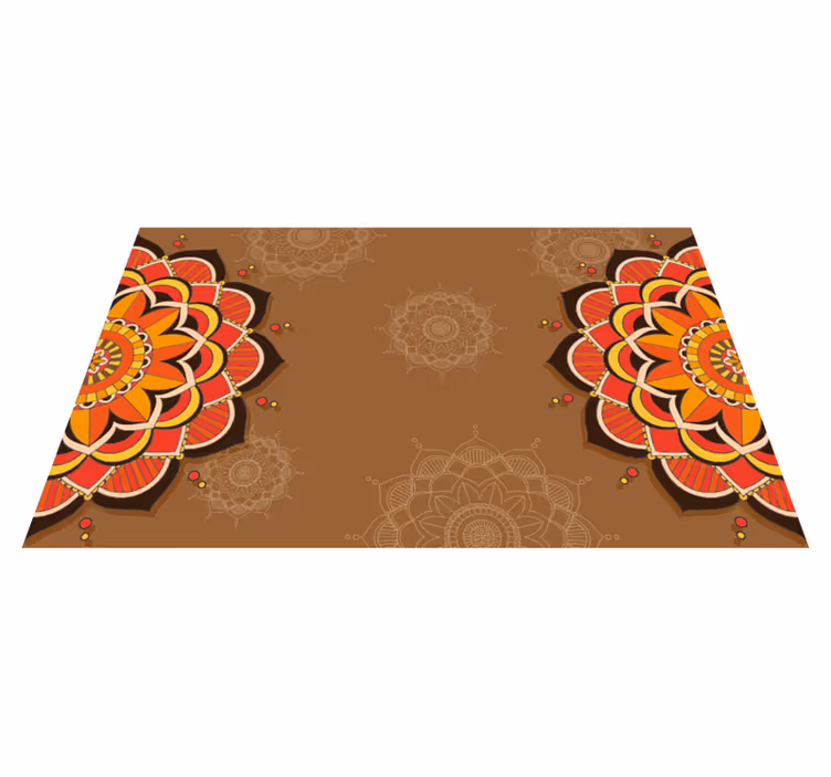 Vinyl Teppich Mandala mandala-ornament - TenStickers