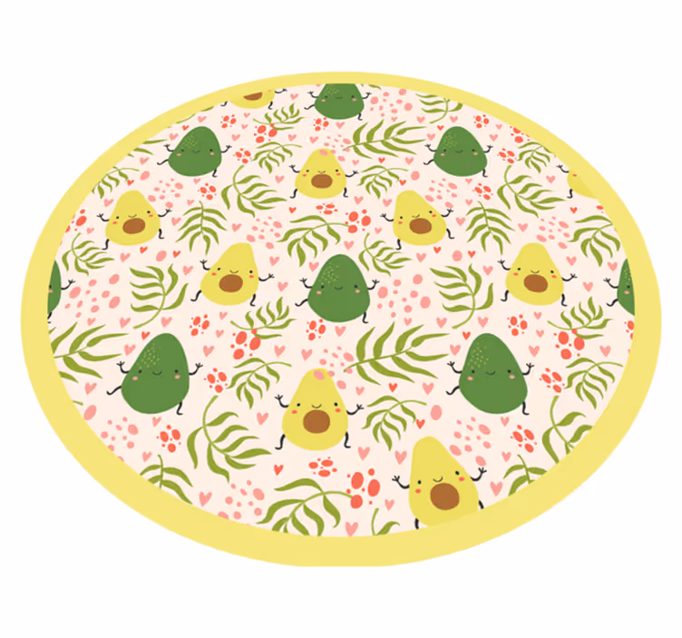 Vinyl Teppich kindlich avocado-spaßmuster - TenStickers