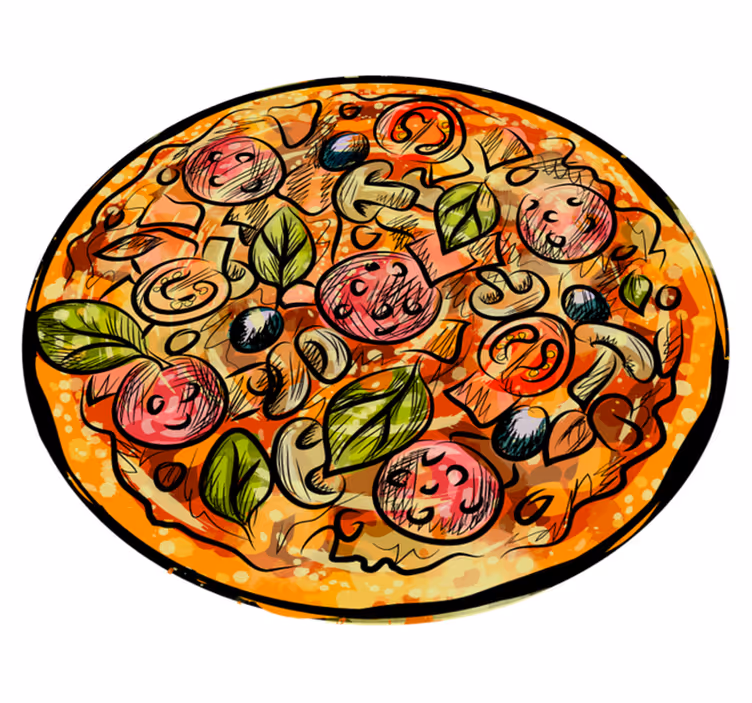 Vinyl Teppich Blumen künstlerische botanische illustration - TenStickers