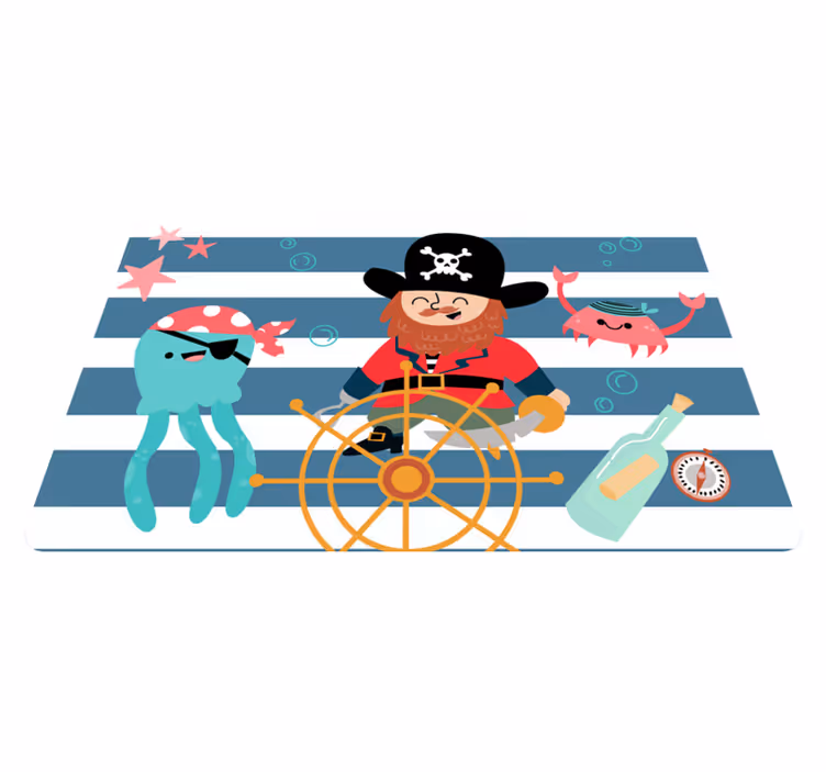 Vinyl Teppich Kinderzimmer piratenabenteuerbilder - TenStickers