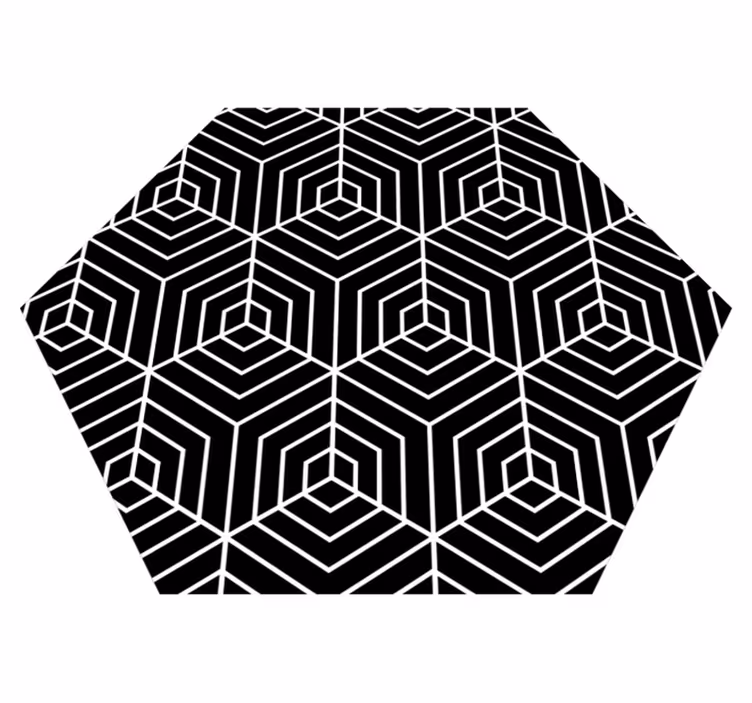 Vinyl Teppich geometrisch sechseckiges labyrinth - TenStickers
