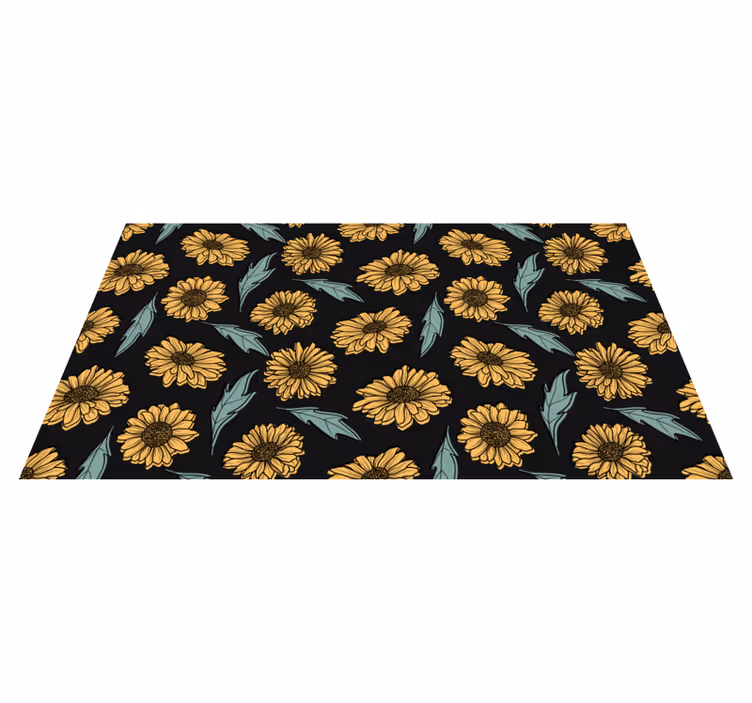 Vinyl Teppich Blumen sonnenblume blüte eleganz - TenStickers