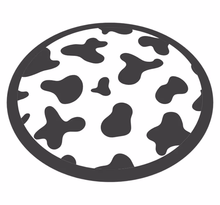 Vinyl Teppich Tiermuster kuhfell kreismotiv - TenStickers