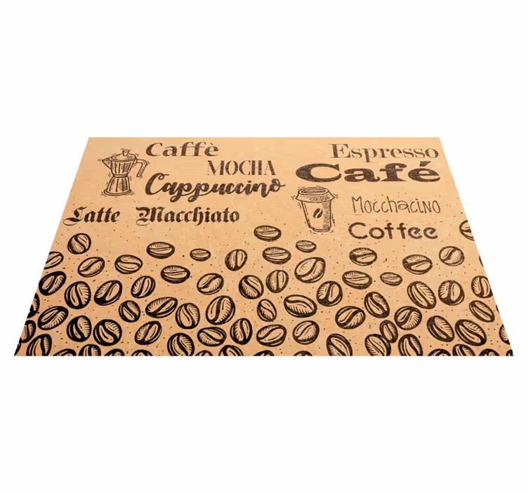Vinylteppich Spruch Italienische kaffeesorten - TenStickers