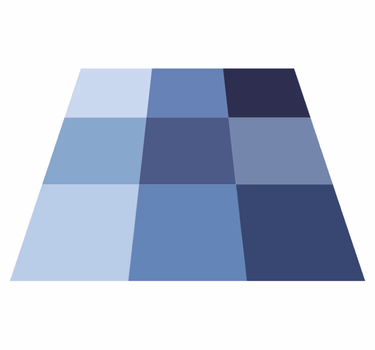 Vinylteppich geometrisch Blauer schatten - TenStickers