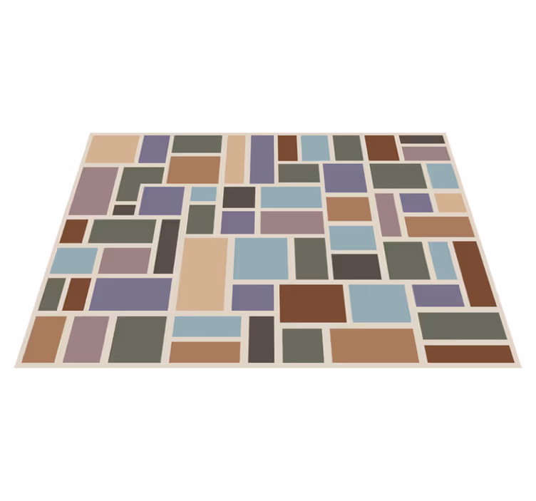 Vinyl Teppich geometrisch kubistisches mosaik - TenStickers