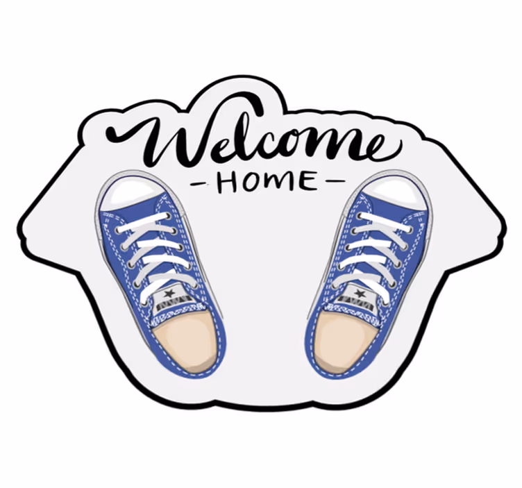 Vinyl Teppich Text willkommen schuhe - TenStickers