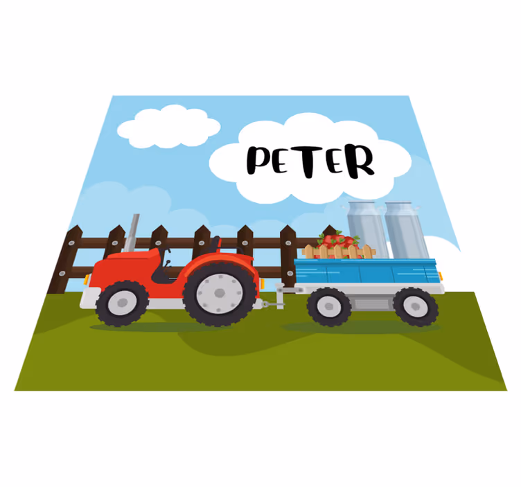 Vinyl Teppich mit Namen anpassbare farm - TenStickers