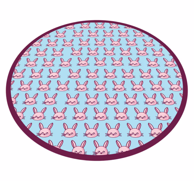 Vinyl Teppich Baby hasenspielplatz - TenStickers
