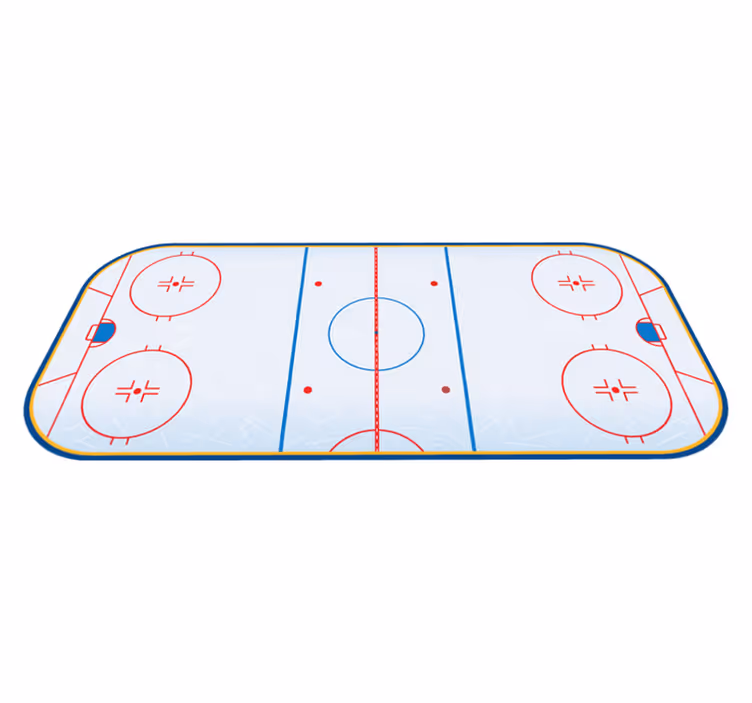 Vinyl Teppich Spiele Eishockeyplatz - TenStickers
