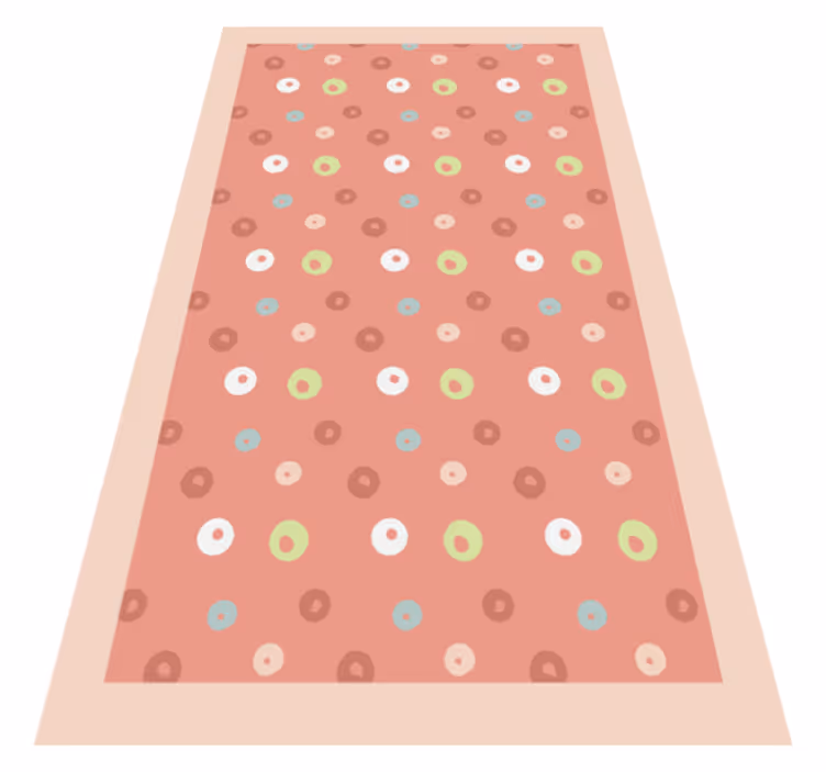 Vinyl Teppich geometrisch Tupfenläufer - TenStickers