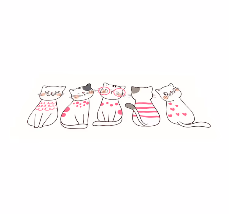 Vinylteppich Tiere Tupfenkatze - TenStickers
