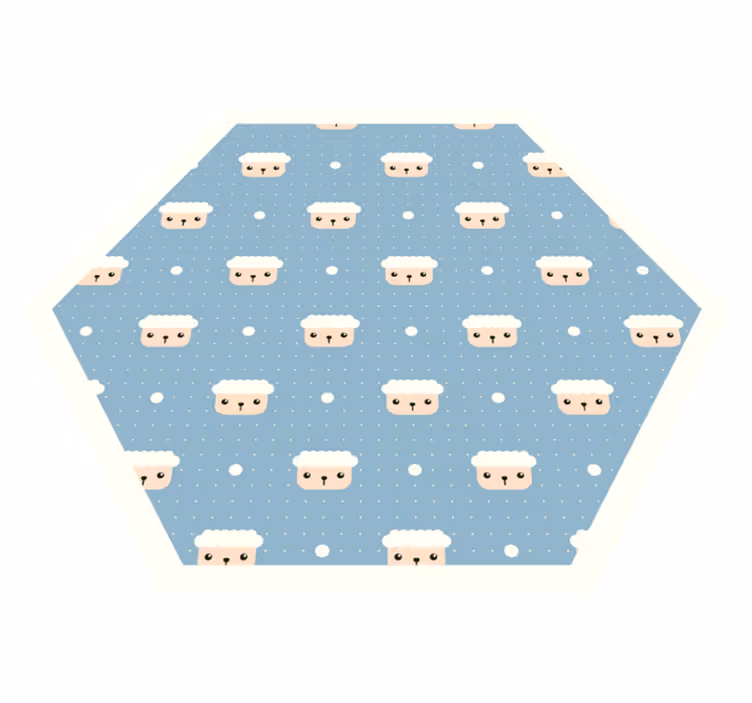 Vinyl Teppich Baby schaf-muster - TenStickers