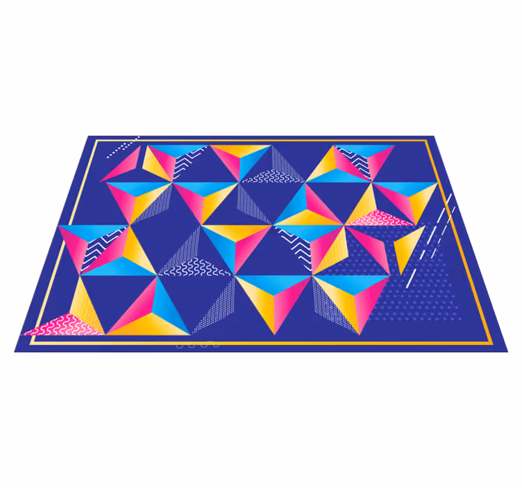 Vinyl Teppich geometrisch bunte formen lebendigkeit - TenStickers