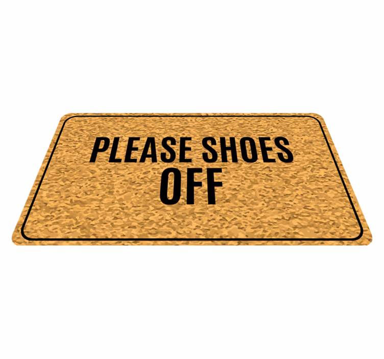 Vinylteppich Spruch Bitte schuhe ausziehen - TenStickers