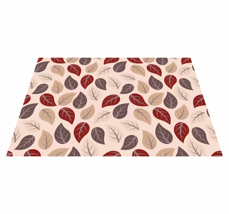 Vinyl Teppich Blumen Herbstblattmuster - TenStickers