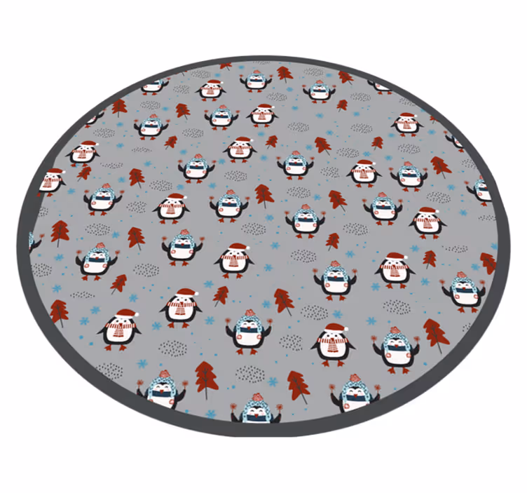 Vinyl Teppich Weihnachten festliches pinguin-motiv - TenStickers