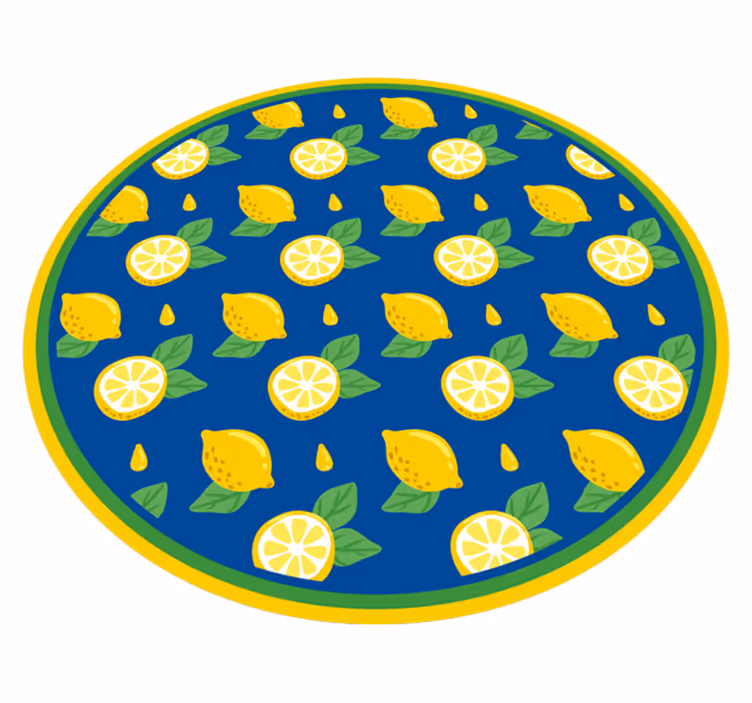 Vinylteppich Zitronen Hand ziehen zitronen - TenStickers