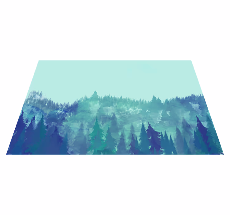 Vinyl Teppich Natur üppiger grüner wald - TenStickers
