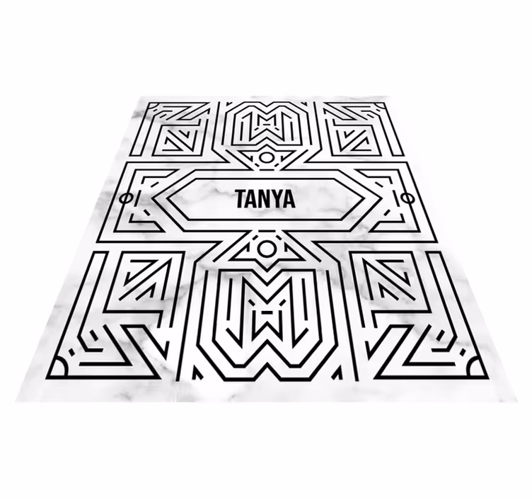 Vinyl Teppich Jugendzimmer art-déco-labyrinth - TenStickers