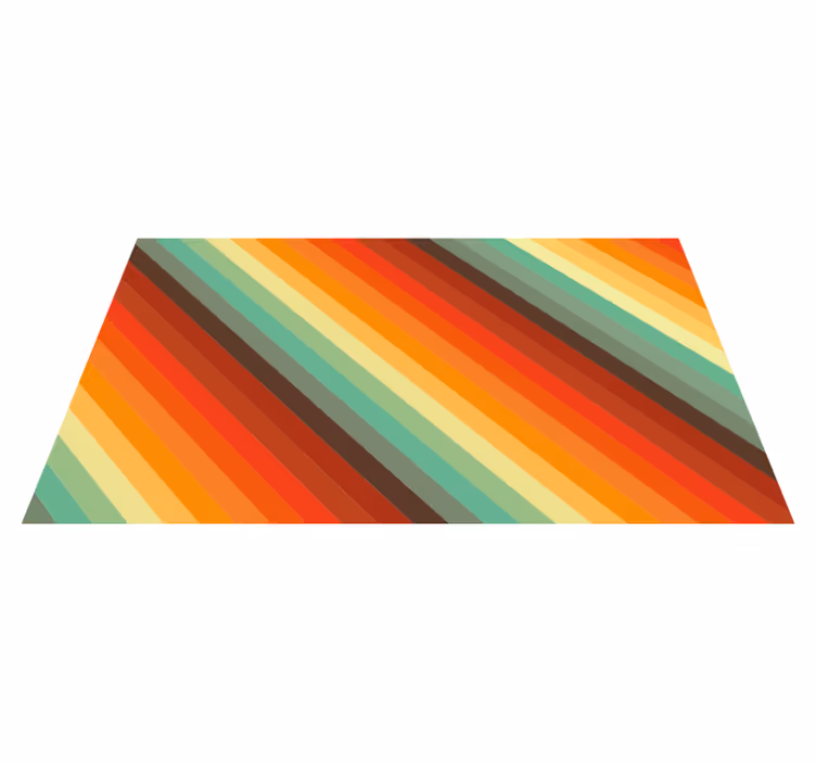 Vinylteppich gestreift Retro Farben Streifen - TenStickers