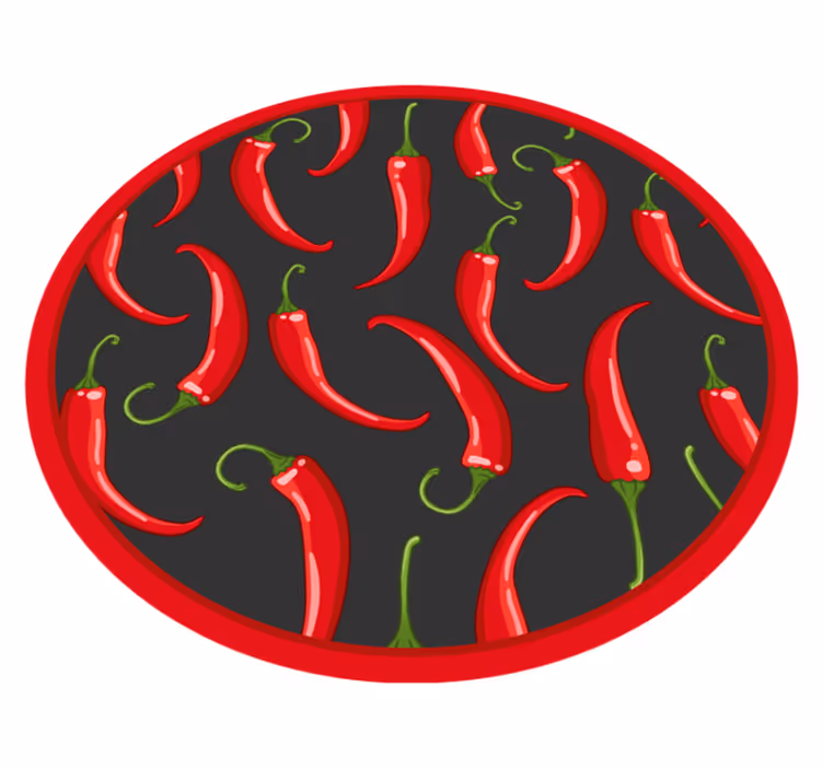 Vinyl Teppich nordisch würzige rote paprika - TenStickers