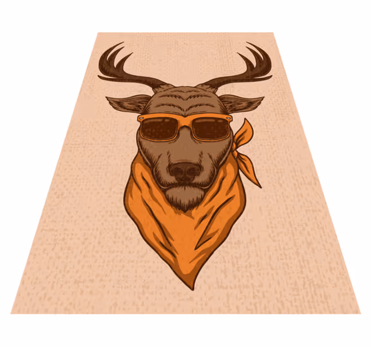 Vinyl Teppich Tiere coole hirschillustration - TenStickers